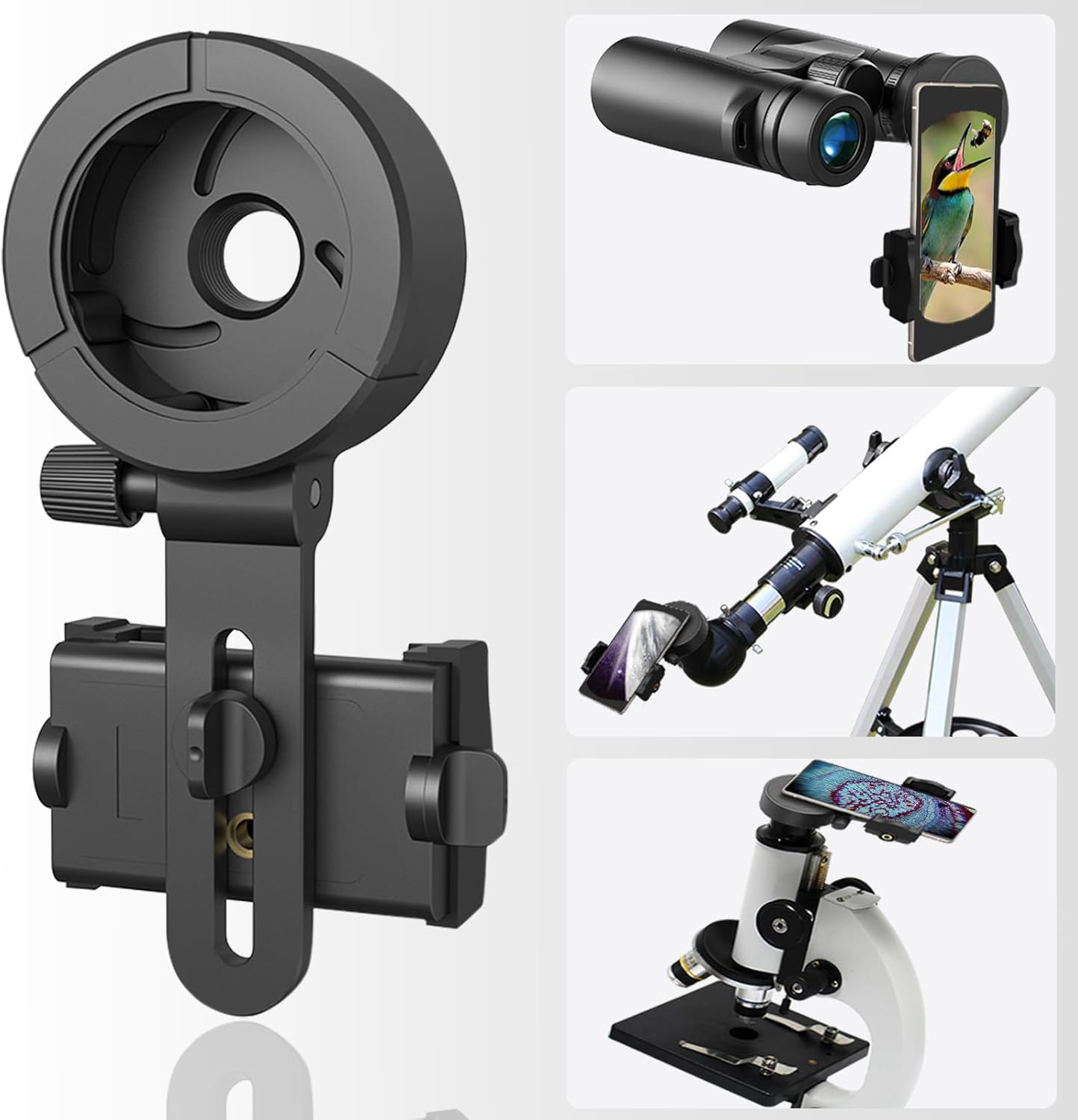 Eyeskey Universal Phone Adapter - Capture Stunning Moments with Your Smartphone Through Binoculars, Monoculars, Scopes, Telescopes, and Microscopes - Fits Most Smartphones