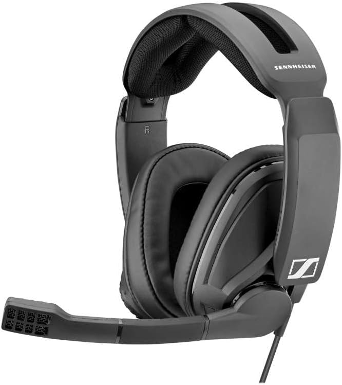 Sennheiser GSP 302 Gaming Headset with Noise-Cancelling Mic, Flip-to-Mute, Comfortable Memory Foam Ear Pads, Headphones for PC, Mac, Xbox One, PS4, Nintendo Switch, and Smartphones,Black