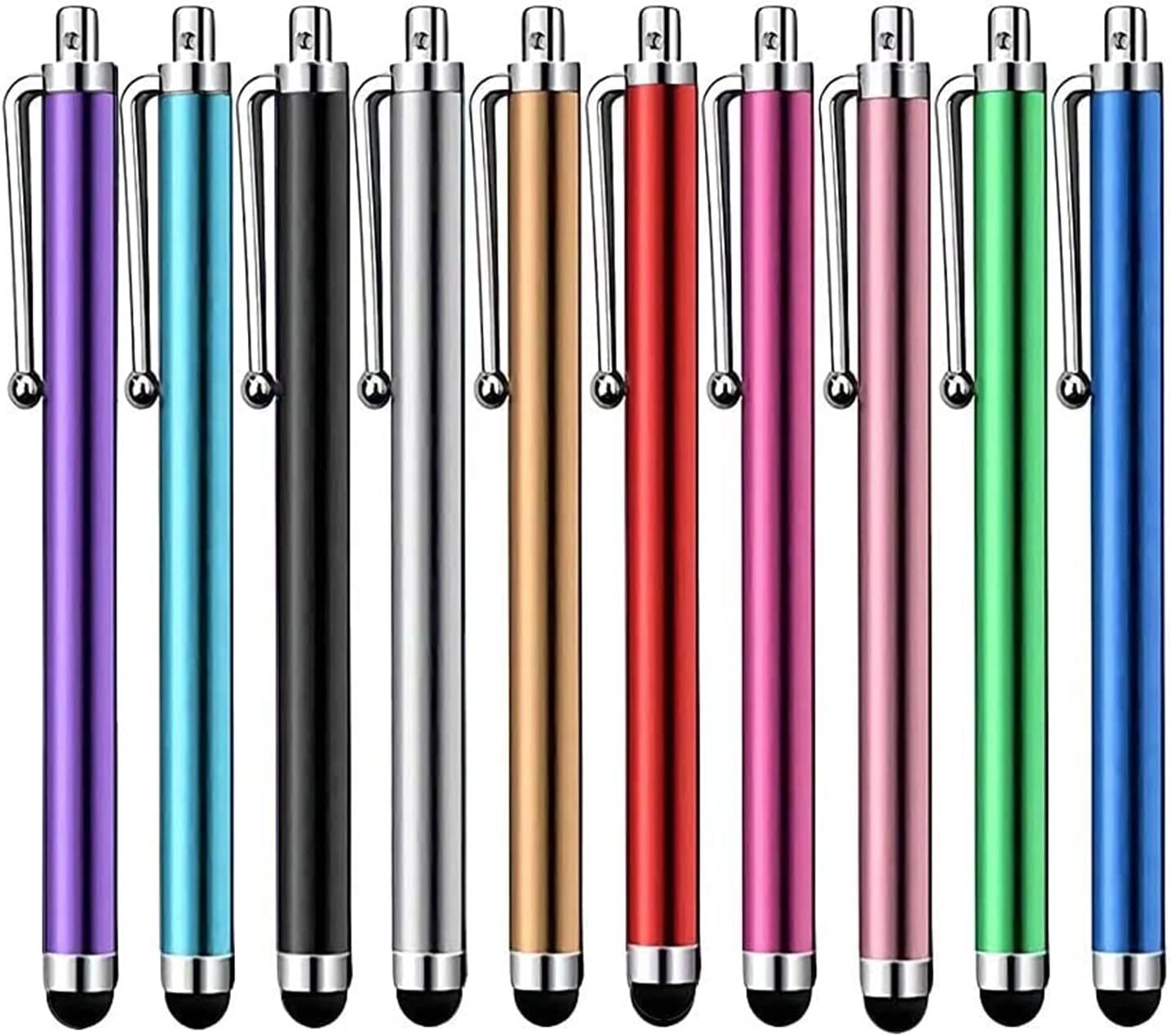 Stylus Pen [10 Pack] Universal Capacitive Touch Screen Pens for Tablets, iPad Mini, iPad Pro, iPad Air, Smartphones, Samsung Galaxy - Multiple Colors